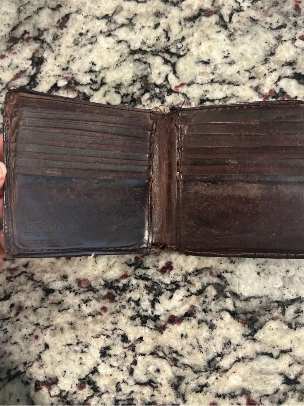 Filson Canvas and Brown Leather Bifold Wallet